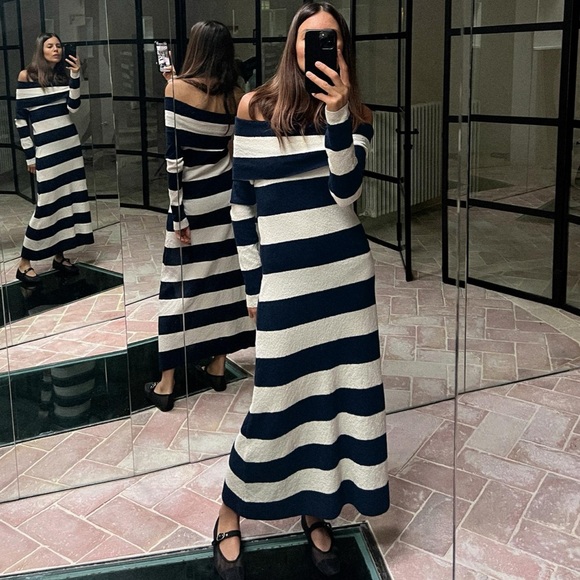 Zara Off the Shoulder Knit Dress - worn once - Picture 2 of 2
